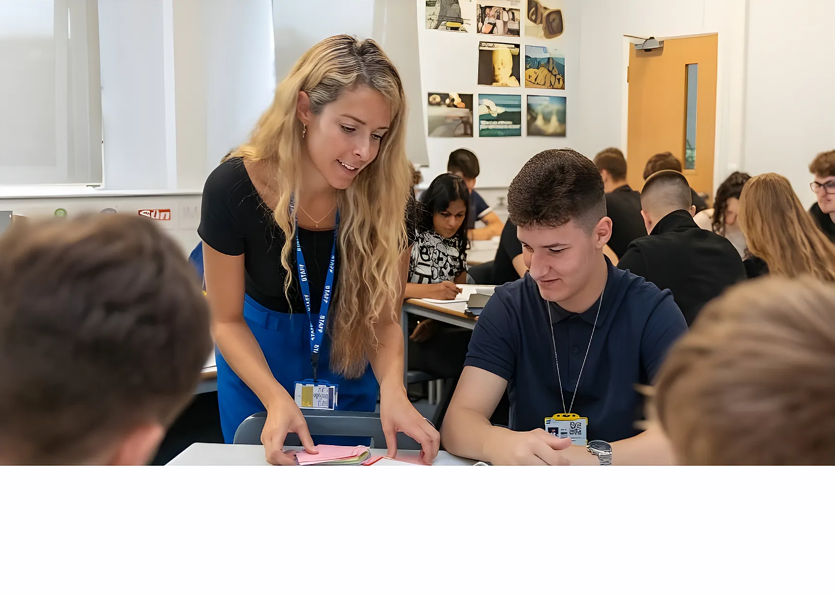 Katherine teaching Business Studies in a classroom